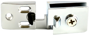 Türscharniere für Glastüren oder Glasvitrinen von 5 mm bis 6 mm Glas.